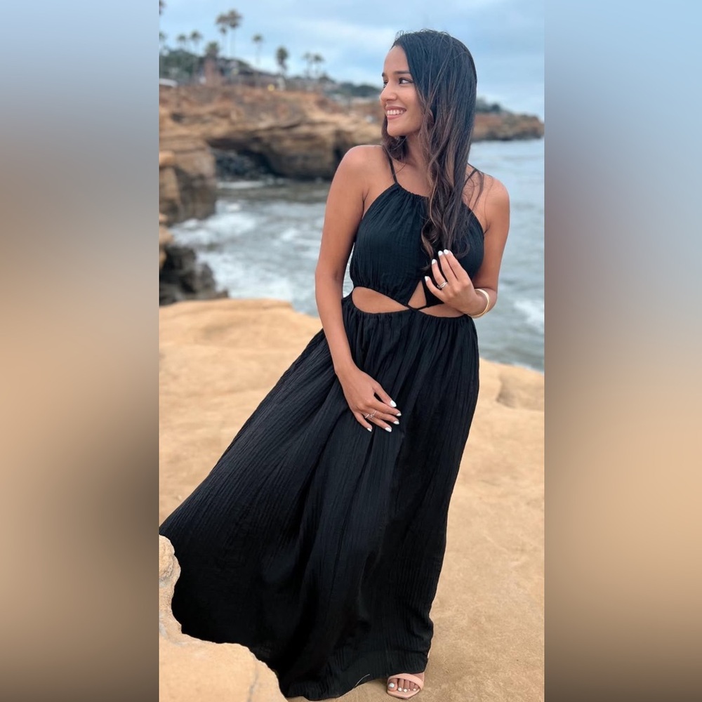 Vici Black Cutout Maxi Dress